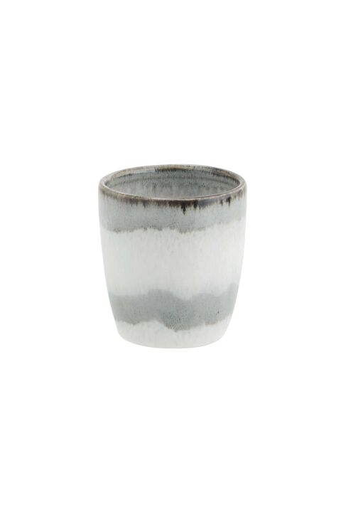 Madam Stoltz:  Vaso de gres multicolor gris blanco