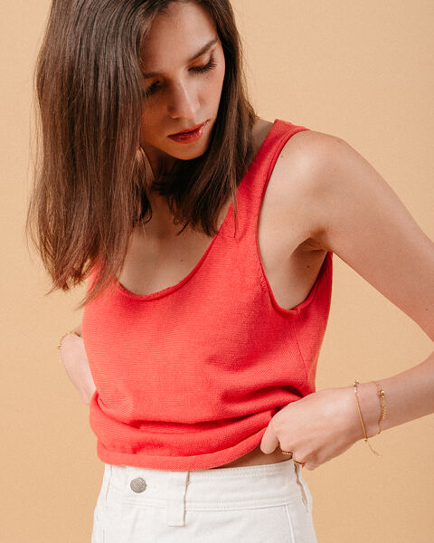 NEW GRACE & MILA: CAMISETA MOUCHOIR CORAIL  - mouchoir_12539_-corail.jpg