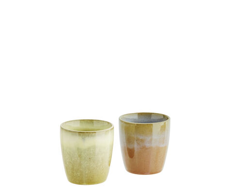 Madam Stoltz:  Vaso de gres multicolor lima - yt22c432-bny.jpg